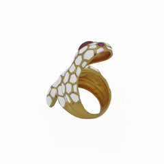 Anello con serpente smaltato