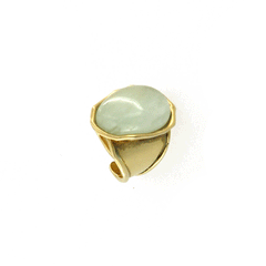 Ring with aquamarine in gold-plated silver