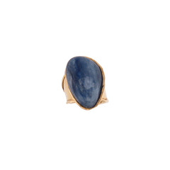 Kyanite ring in gold plated silver