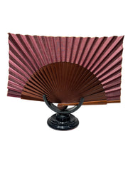 Ventaglio quadrato in cotone color prugna