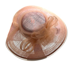 Cappello cerchietto da cerimonia rosa