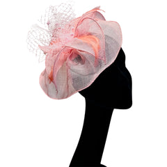Cappello cerchietto da cerimonia rosa