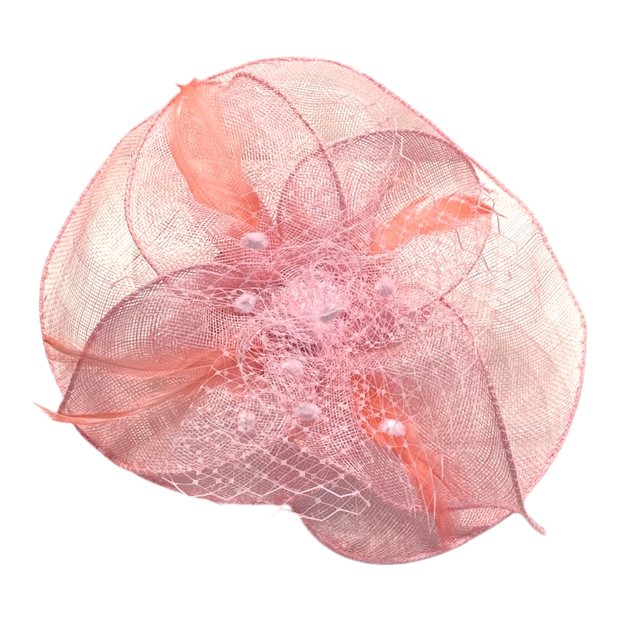 Cappello cerchietto da cerimonia rosa
