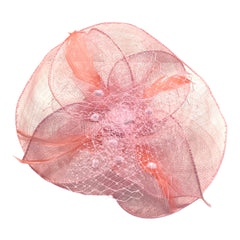 Cappello cerchietto da cerimonia rosa
