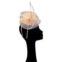 Cappello  cerchietto da cerimonia rosa
