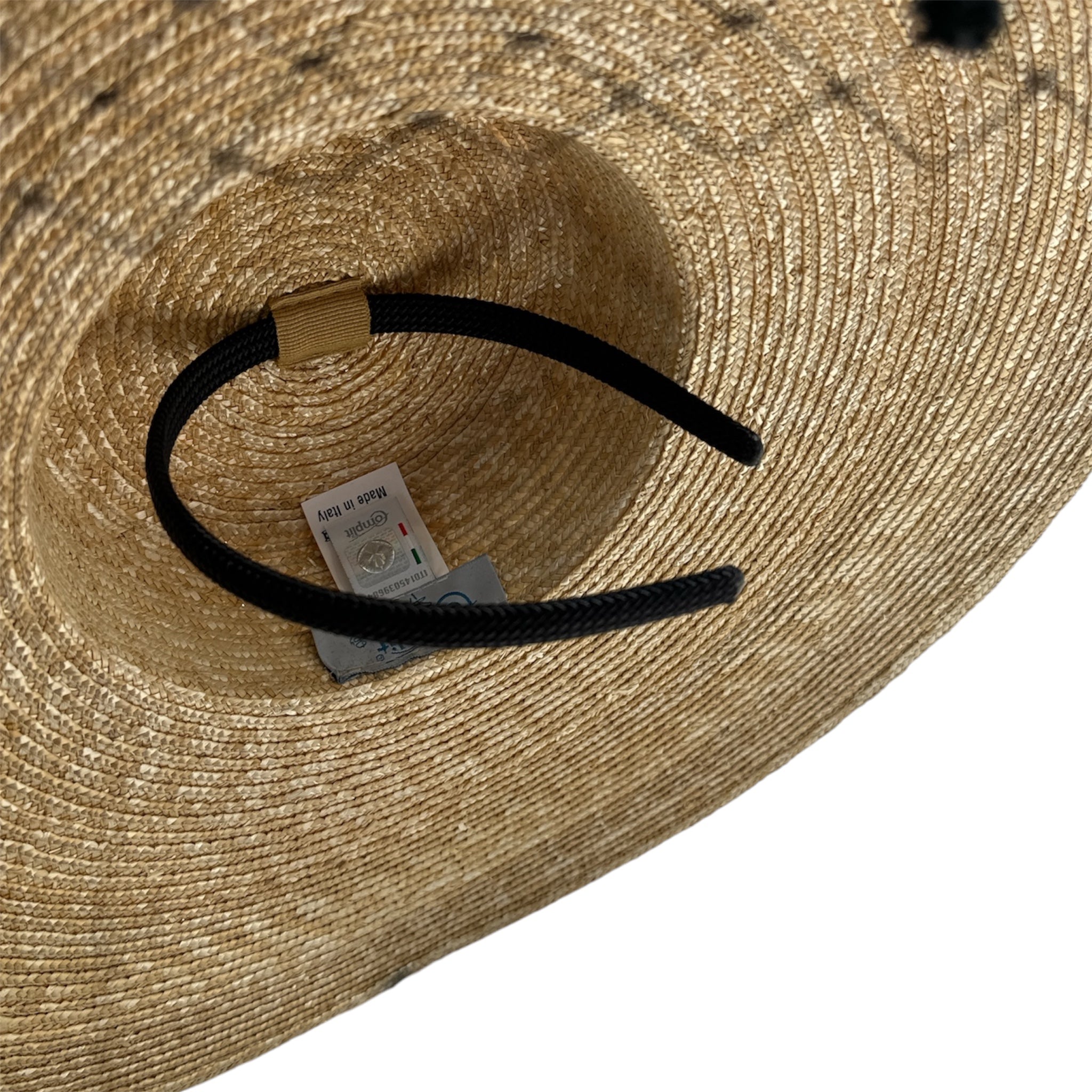 Cappello cerchietto da cerimonia in paglia