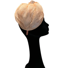 Cappello da cerimonia color rosa carne