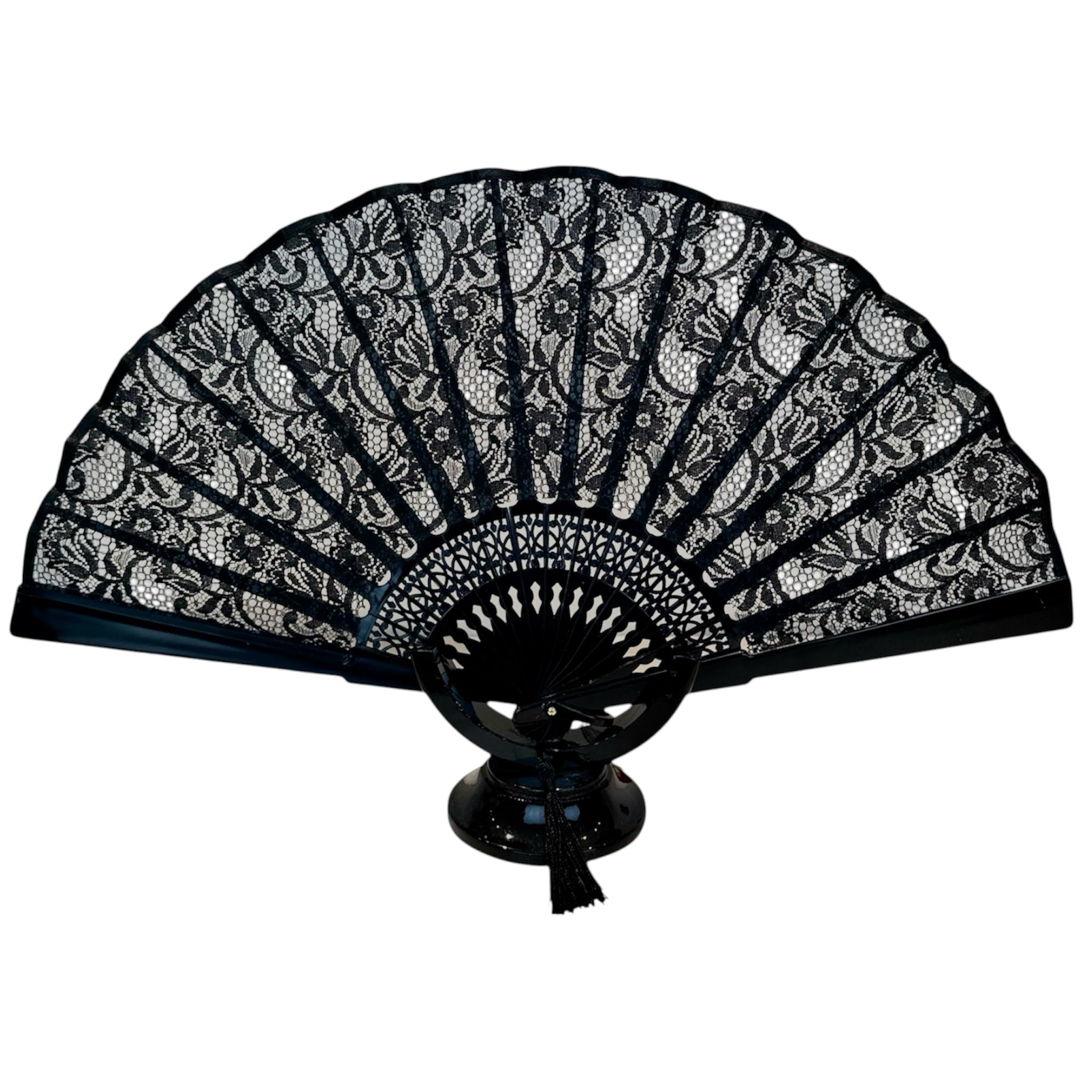 Ventaglio in pizzo nero