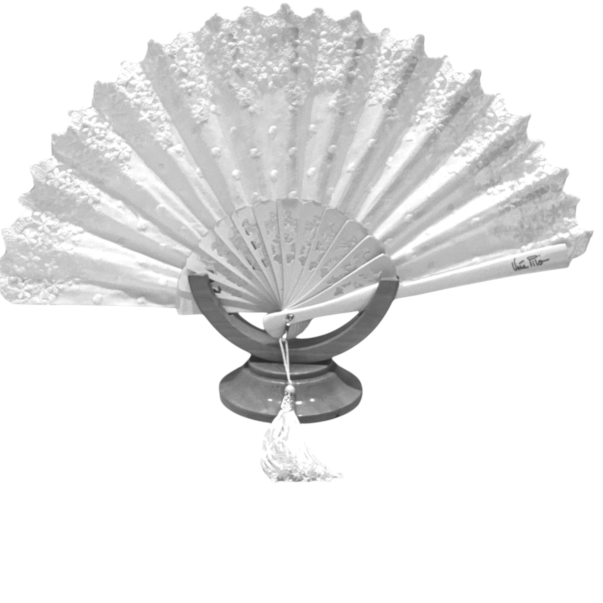 Ventaglio bianco in legno