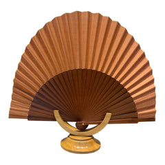 Ventaglio  cotone color tabacco ovale