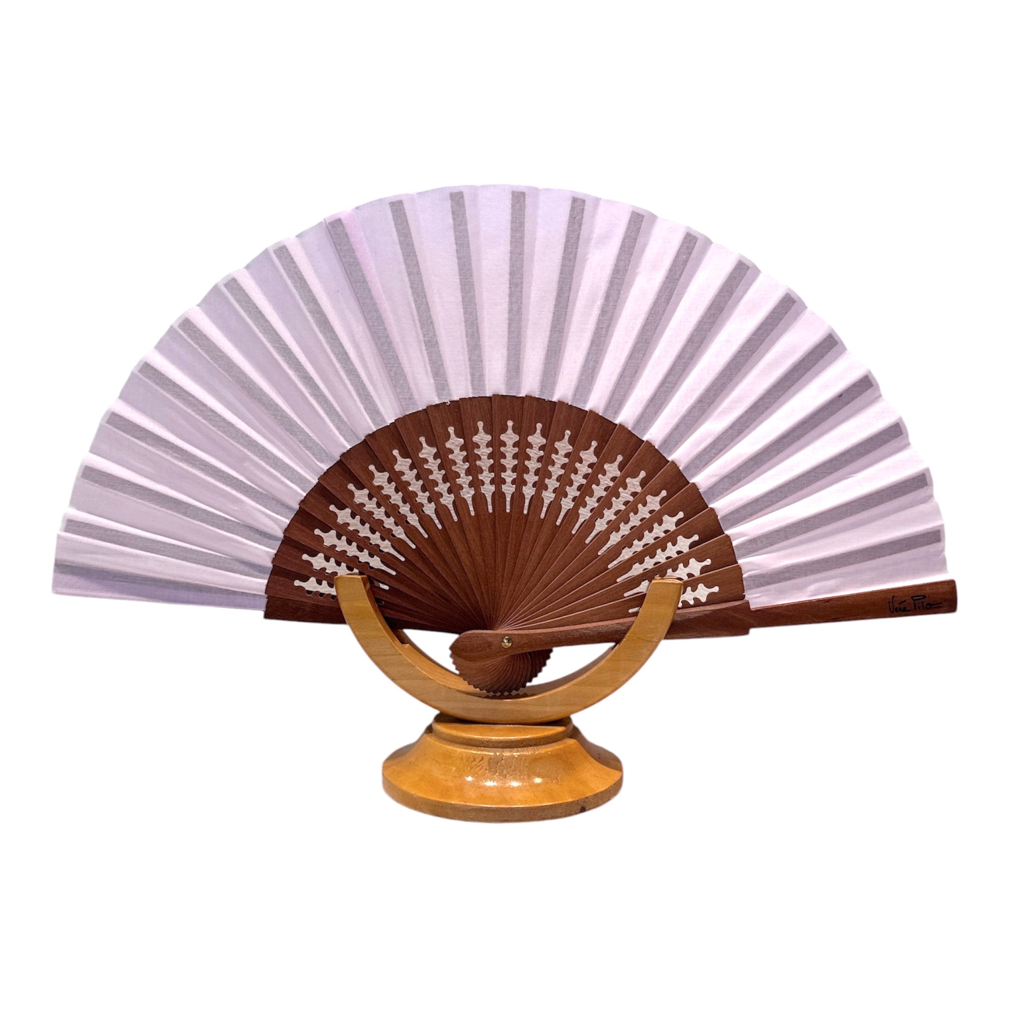 Ventaglio mini rosa e legno