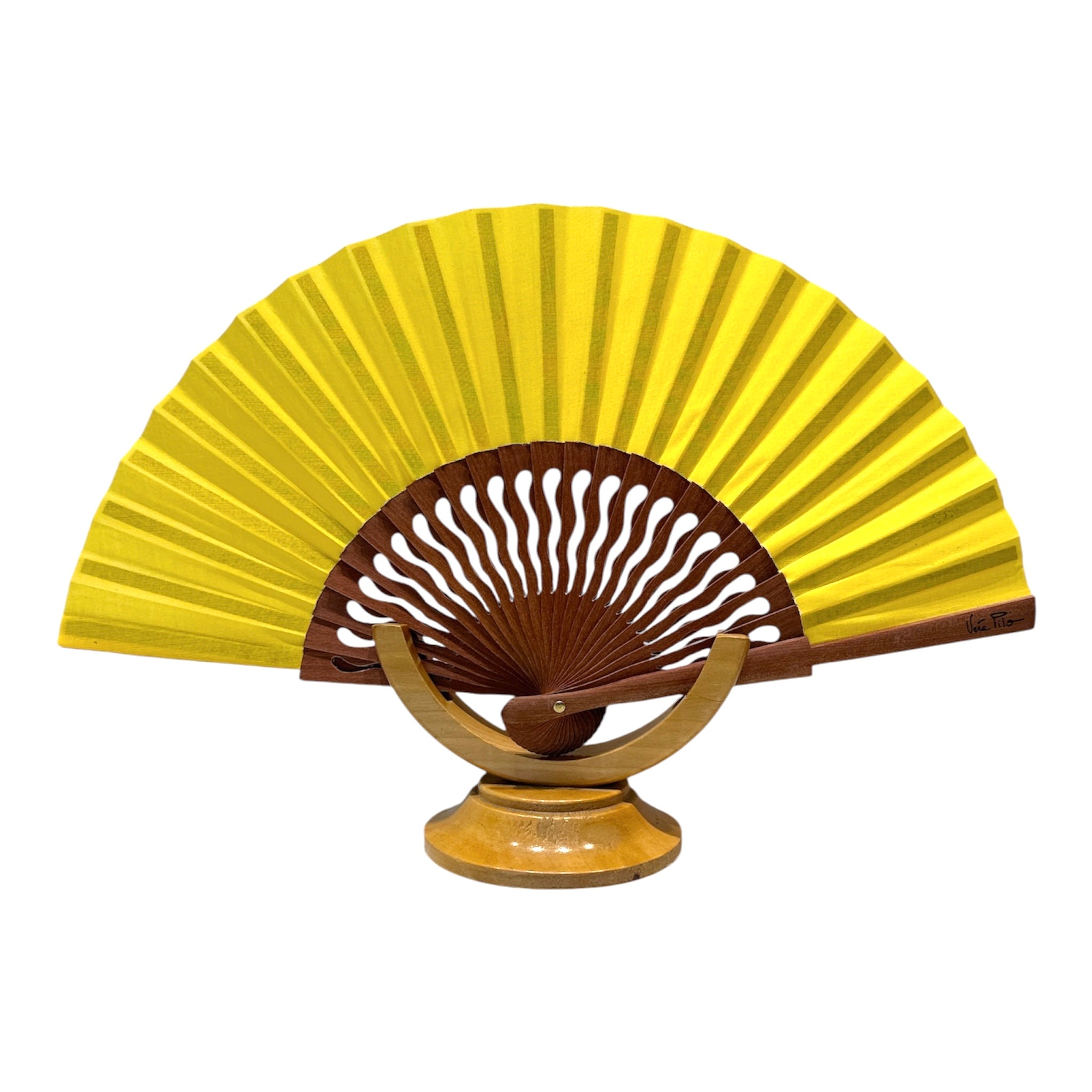 Ventaglio mini giallo e legno