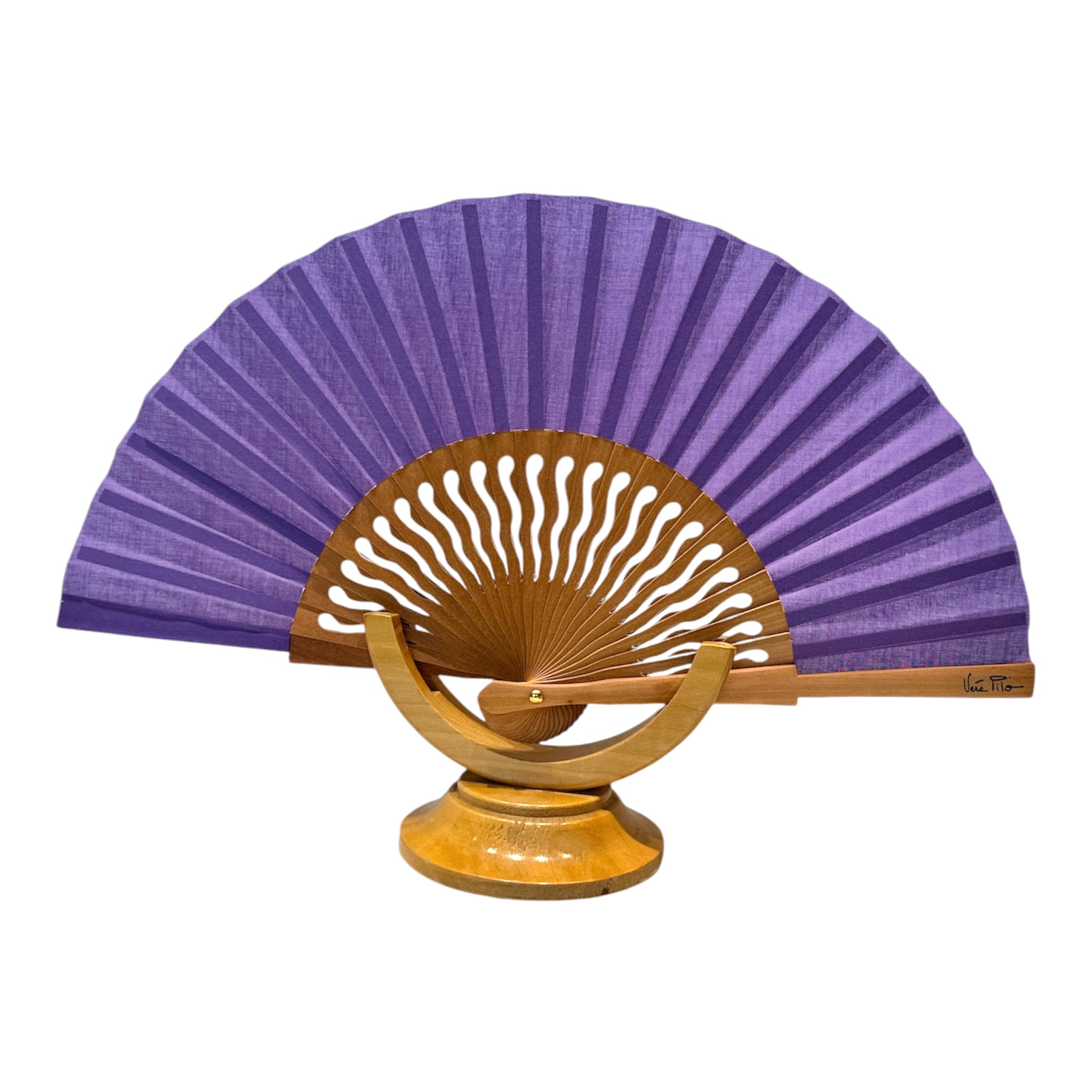 Ventaglio mini viola e legno