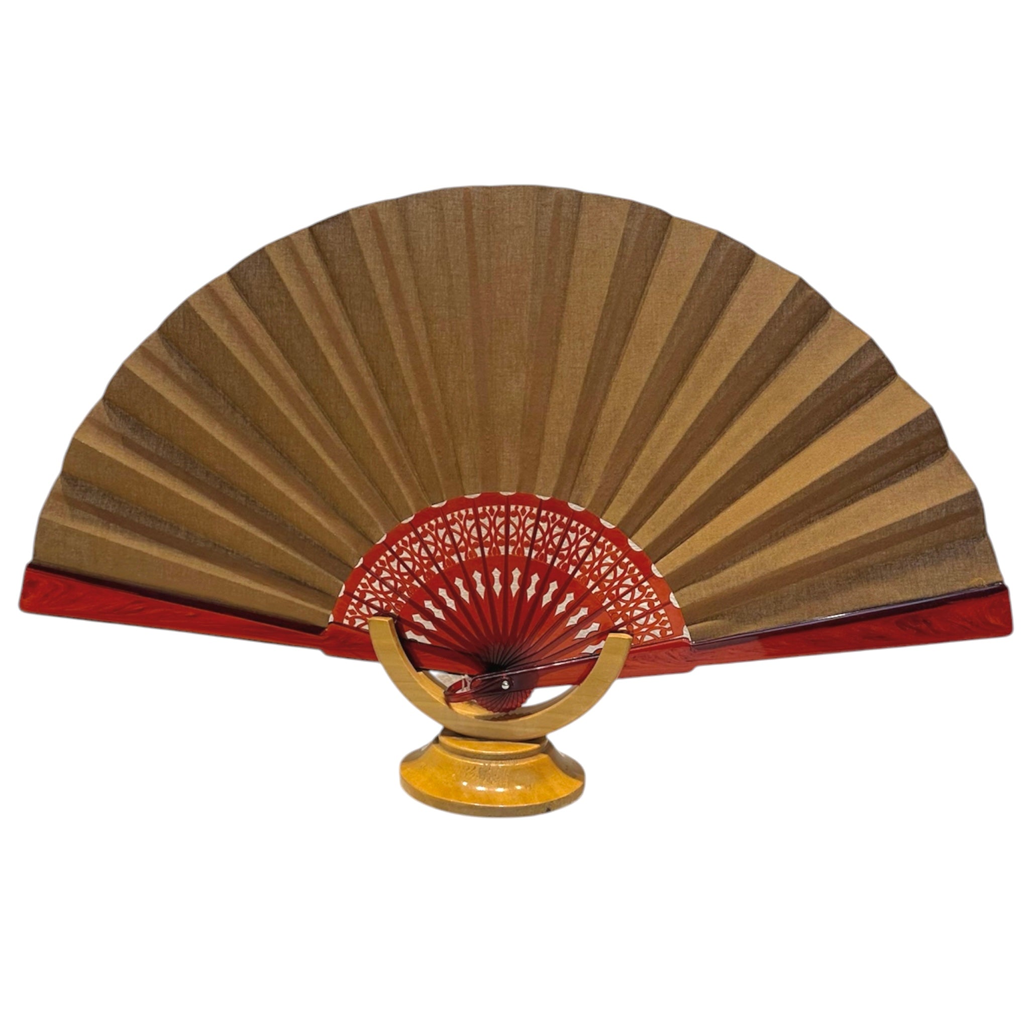 Chocolate-colored cotton fan