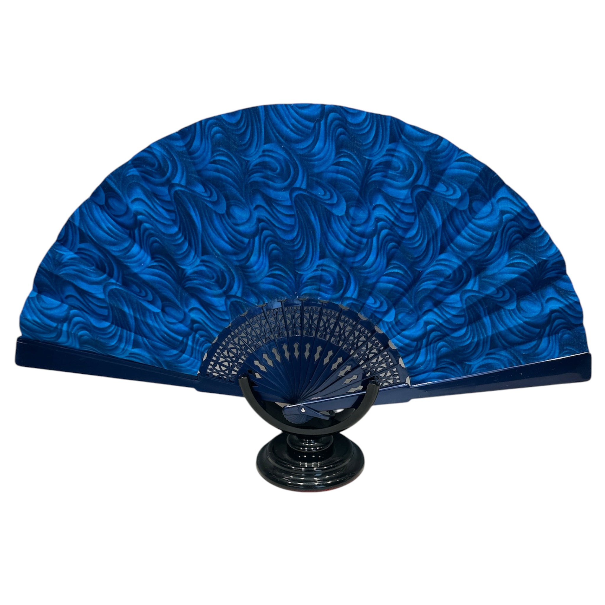Ventaglio in cotone fantasia blu