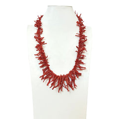 Collana in corallo rosso a rametti