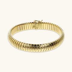 Bracciale tubogas placcato oro 18 kt