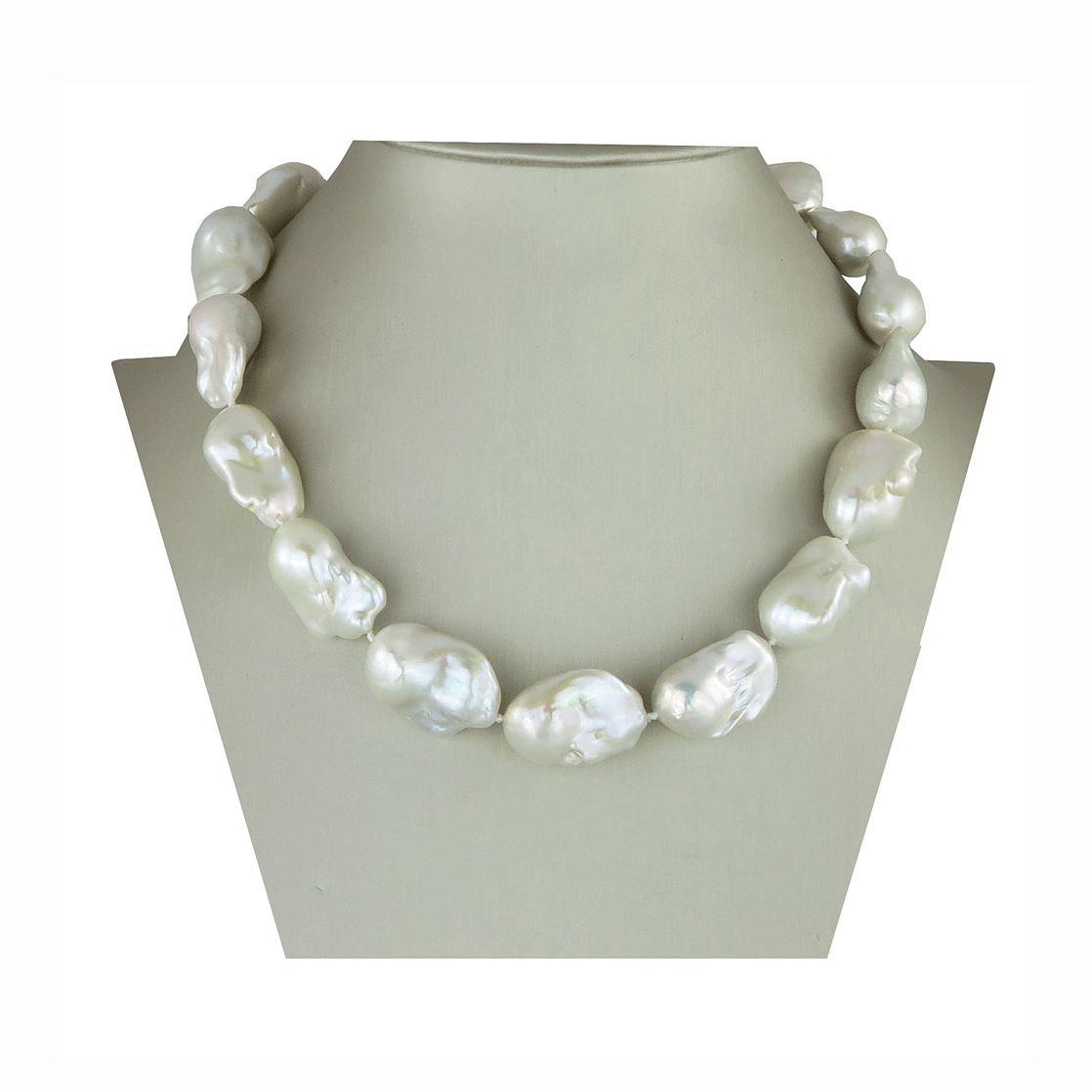 Collana di perle barocche bianche