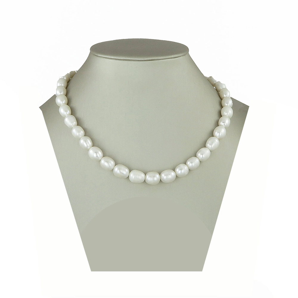 Collana di perle di fiume ovali