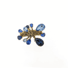 Bracciale rigido in ottone con cristalli