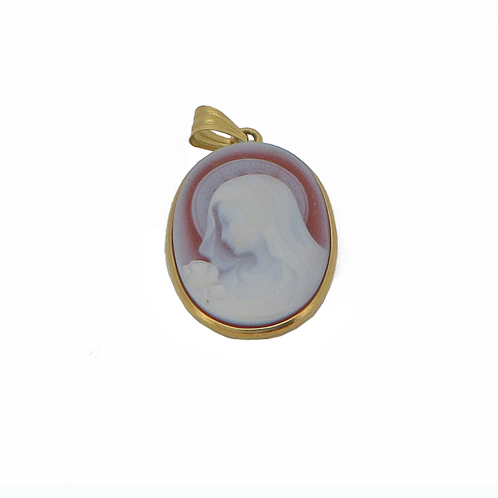 ciondolo cammeo in pietra dura