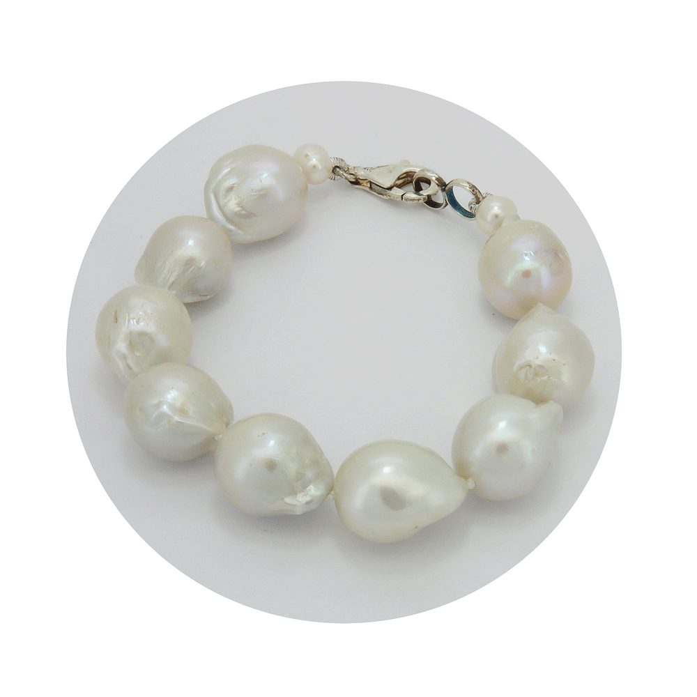 Bracciale di perle barocche