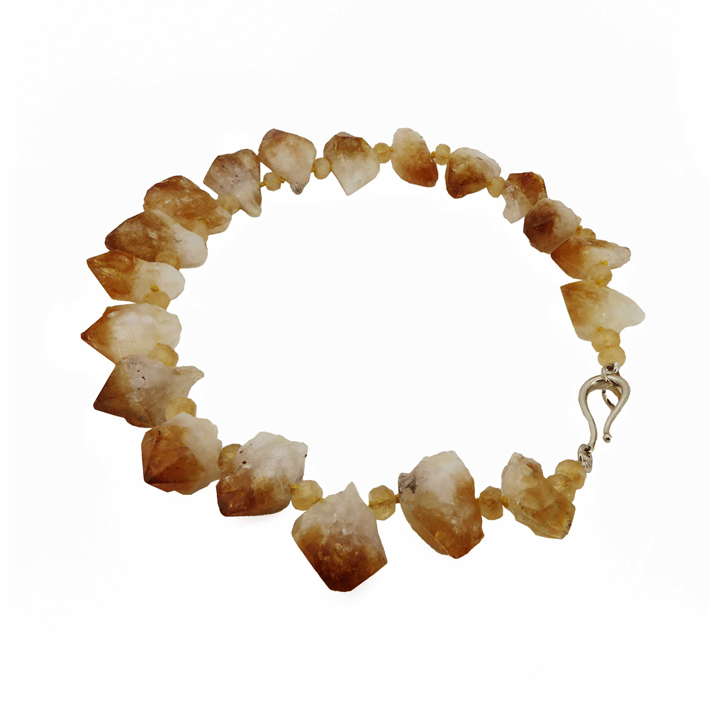 Collana in quarzo citrino