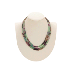 Collana a tre fili fluorite