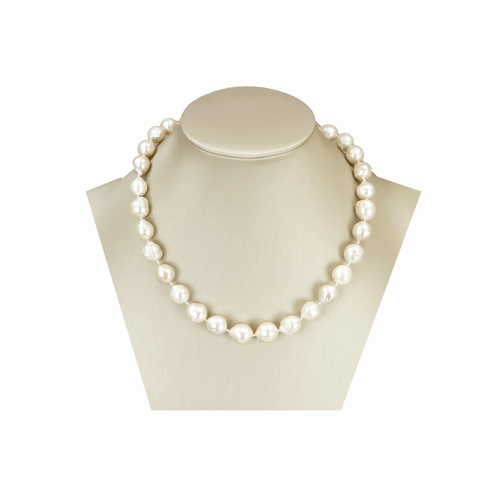 Collana girocollo di perle di fiume naturali 