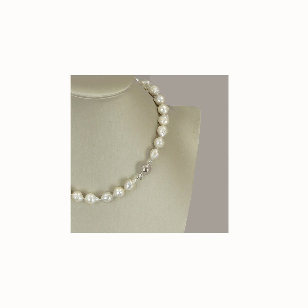 Collana di perle di fiume naturali