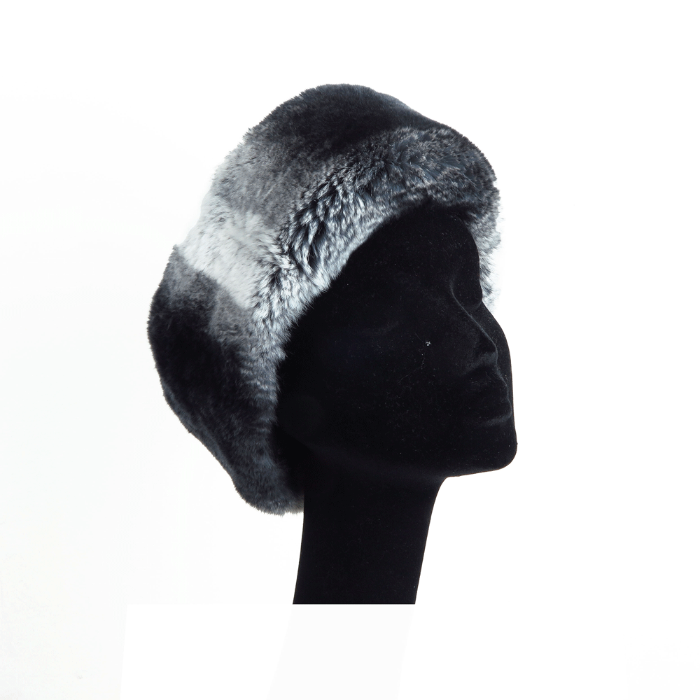 Cappellino pelle e cincillà