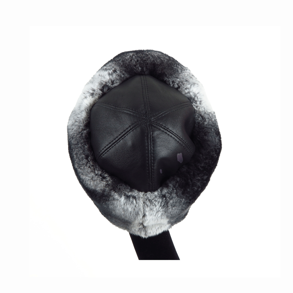 Cappellino pelle e cincillà