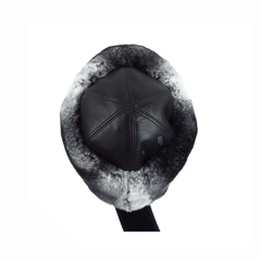 Cappellino pelle e cincillà