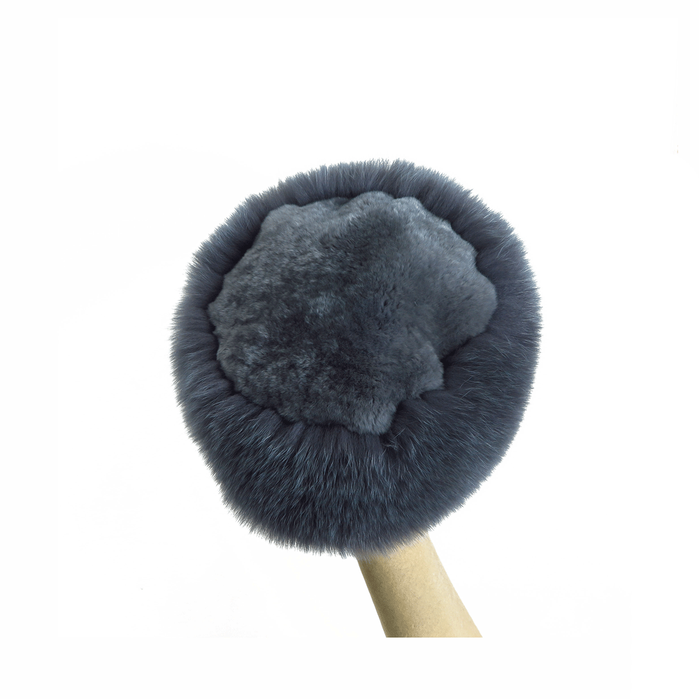 Colbacco grigio in lapin e volpe