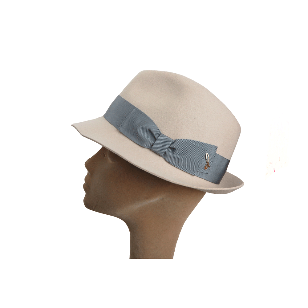 Capello trilby in feltro sabbia