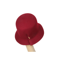 Cloche bordeaux in feltro di lana