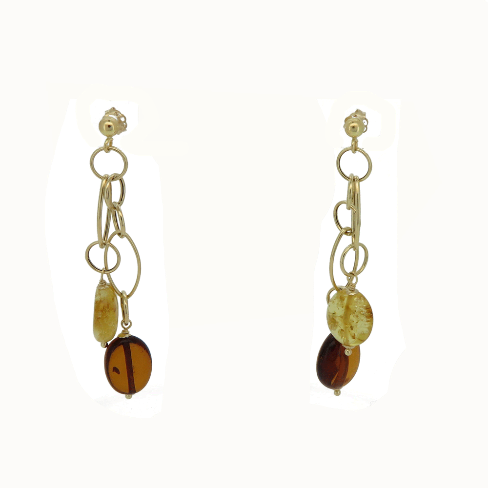 Orecchini di ambra pendenti