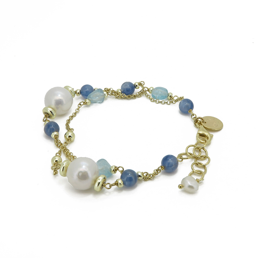 Bracciale a due fili con pietre