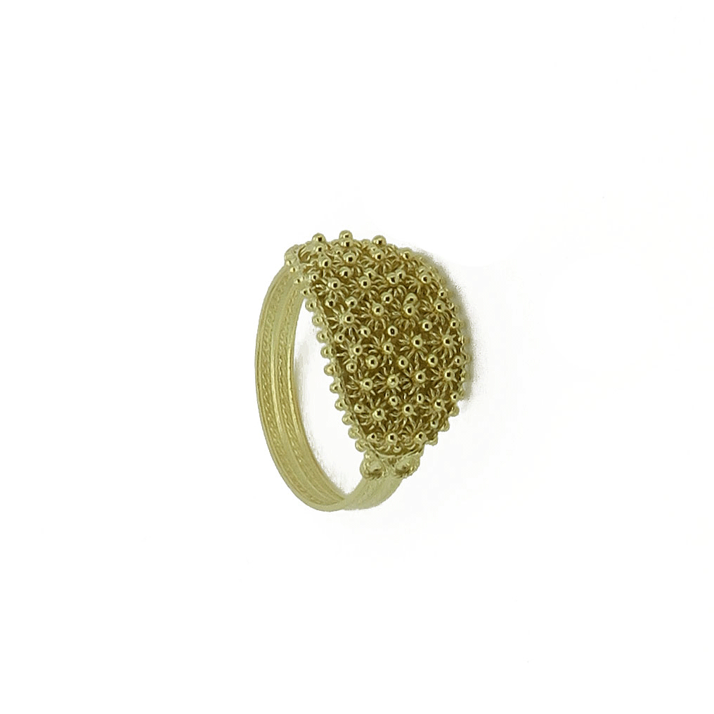 Anello fede sarda in oro giallo