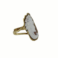 Anello in argento con cammeo