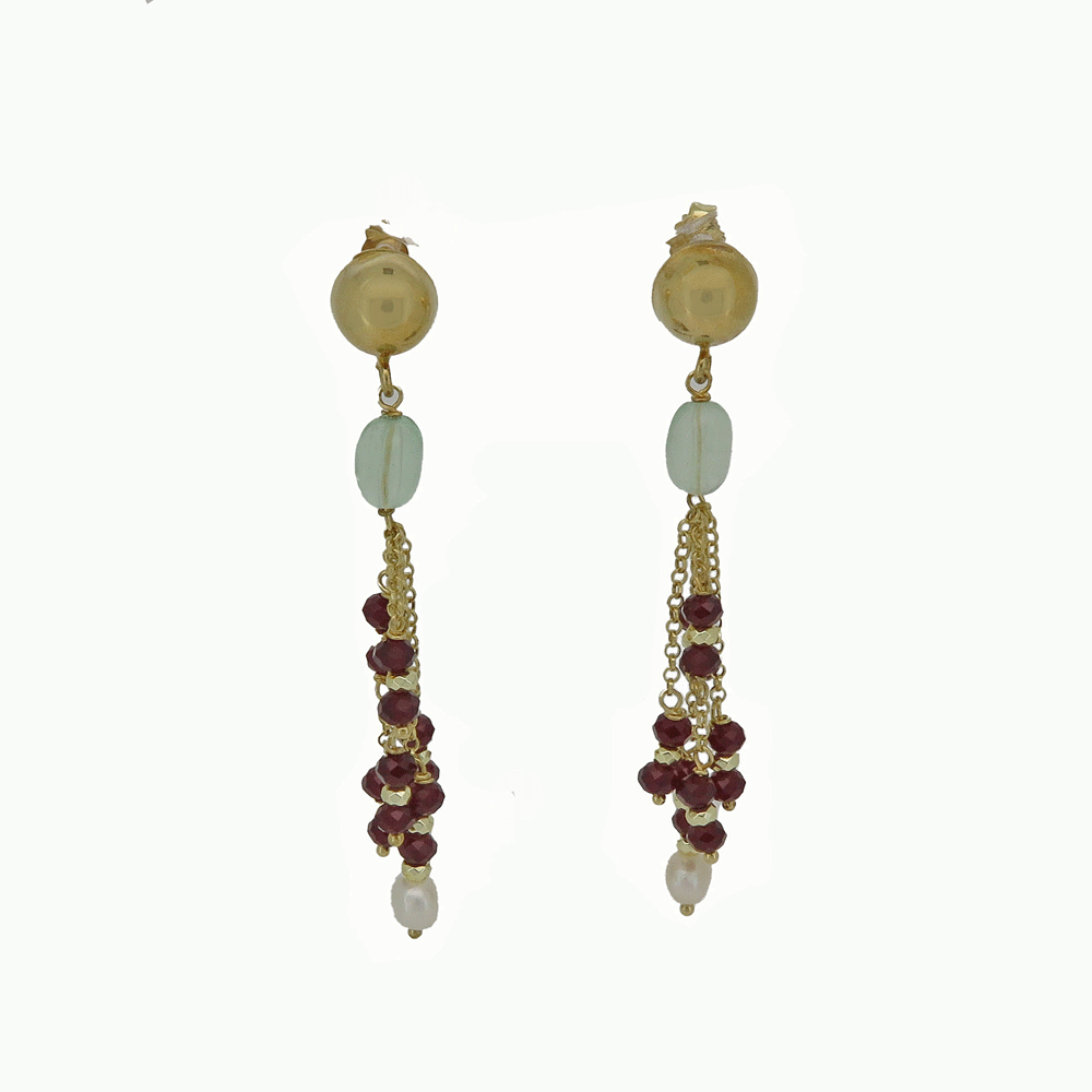 Orecchini pendenti con pietre dure