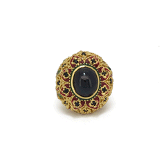 Anello smaltato con zaffiro