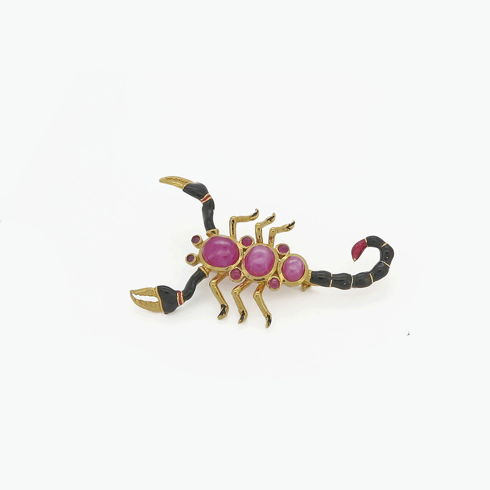 Spilla gioiello con scorpione
