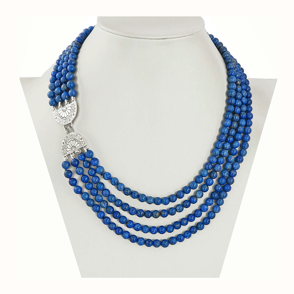 Collana di lapislazzuli quattro fili