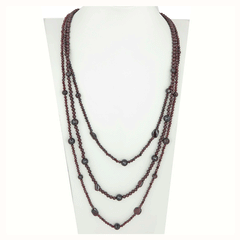Collana di granato  tre fili
