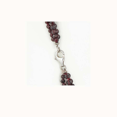 Collana di granato  tre fili