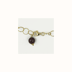 Collana con agata bordeaux