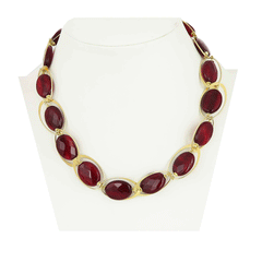 Girocollo con agata bordeaux
