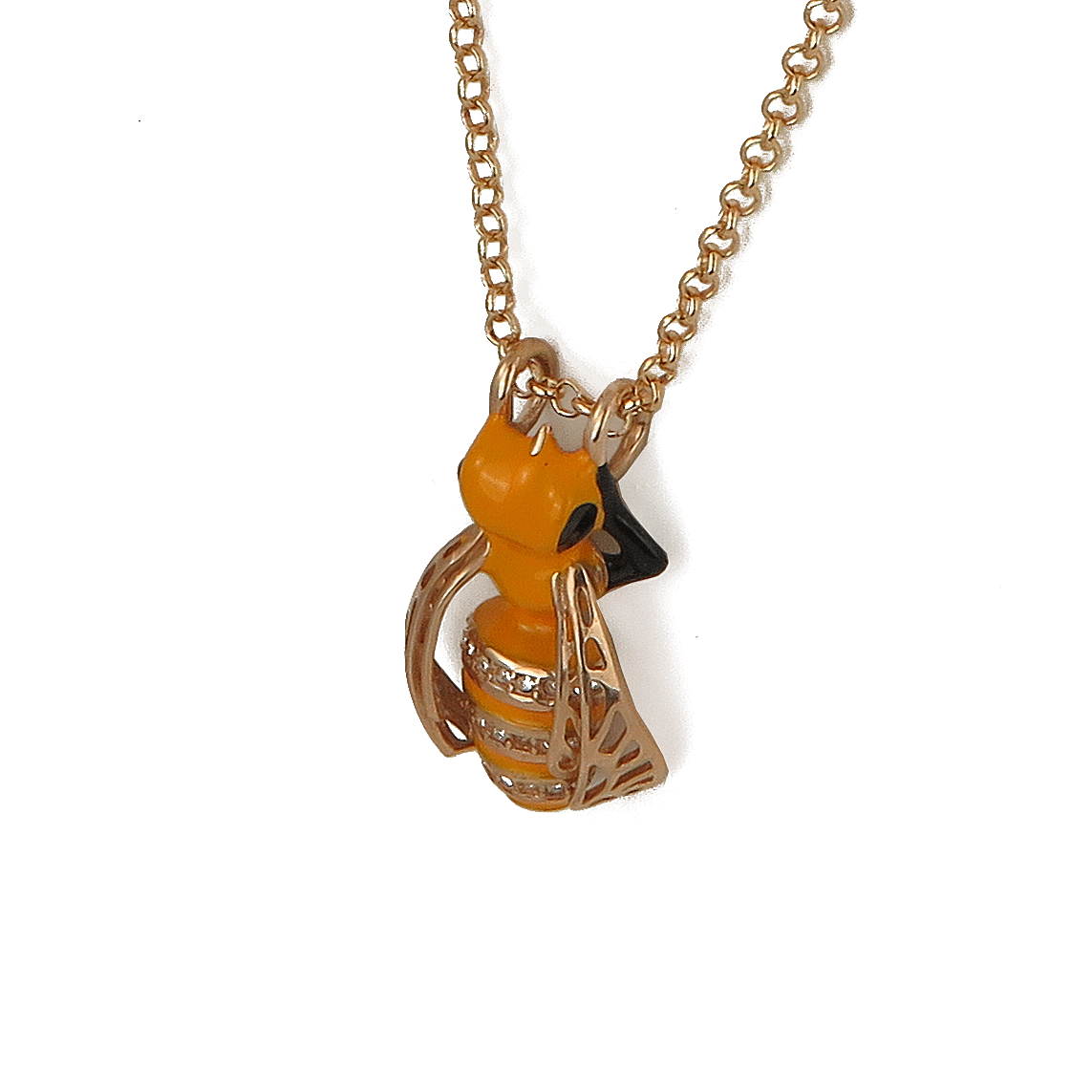 Collana a catena con ciondolo ape