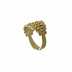 Sardinian gold faith ring